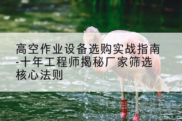 开阳剪叉式升降机厂家-高空作业设备选购实战指南-十年工程师揭秘厂家筛选核心法则
