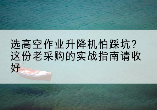 开阳高空作业升降机厂家推荐-选高空作业升降机怕踩坑？这份老采购的实战指南请收好